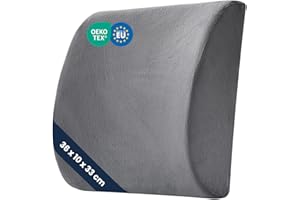 ‎SLEEP COMFY SLEEP COMFY Premium Rutschfest Memory Foam Lordosenstütze für Auto, Bürostuhl, Orthopädisches Rückenkissen Stuhl, Lendenkissen Auto, Rückenstütze Stuhl, Lendenwirbelstützkissen, Schwangerschaftskissen