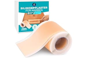 AWM LIFE VITA Pansement Silicone Cicatrices 4 x 150 cm – Feuilles de cicatrice causées par chirurgies, brûlures, chéloïdes, acné et plus encore, sans médicaments