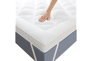 CASABEL Surmatelas Nuage 90 x 190 cm en Microfibre - Confort Optimal - Moelleux, Anti-Acarien, Respirant - pour Matelas 1 Place Adulte et Enfant, Clic Clac, BZ