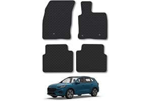 CAR MAT CO Ford Kuga (2020+) Heavy Duty Thick Rubber Car Mats Accessories Tailored Fit Front Rear Set Compatible Accessory Waterproof Durable Non-Slip 5mm Full Coverage Protection with Clips