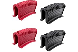 AYWFEY 2 paia di silicone Supporto per manico padella calda, coperture per manico padella caldo Manicotto porta pentola Ghisa Impugnatura isolata resistente al calore antiscivolo per grigliate Casseruola