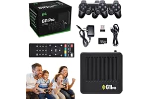 RUILEYOU Retrowave G11 Pro 100000 Games, G11 Pro Console, 4K HD Retro Game Console, Portable Plug and Play Gaming Console, Equipped with 2 Wireless Controllers, Gift for Men, Husband (64G)