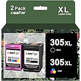 CSSTAR 305XL Cartucce d'inchiostro Sostituzione per cartucce HP 305 nero e colore HP 305XL per HP DeskJet 2700 2710 2720 2724