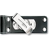 Victorinox aksesuarı kemer metal klips ile deri siyah, 4.0523.31