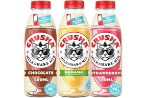 PARKERS FOODSERVICE Crusha Bundle - Banana, Chocolate & Strawberry - 3 x 500ml