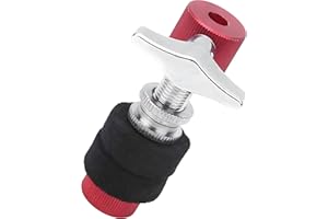 ODORKLE Red Black Hi-Hat Cymbal Clutch Drum Kit,Jazz Drum Kit Musical Instrument Replacement Accessories