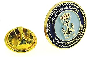 Gemelolandia | | Pin de Solapa Infantería de Marina Valientes por Tierra y por Mar | Pines Originales Para Regalar | Para las Camisas, la Ropa o para tu Mochila | Detalles Divertidos
