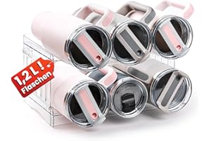 ‎GRACENAL Gracenal Stapelbar Flaschenregal, Weinregal Flaschenhalter 2 Schichten für 1,2L Stanley Cup Zubehör Kühlschrank Organizer Schrank, Gefrierschrank, Vorratskammer, Weinflaschenhalter