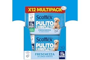 Scottex Pulito Completo Carta Igienica Umidificata, Biodegradabile, Confezione Reciclabile, 504 Salviette (12x42)