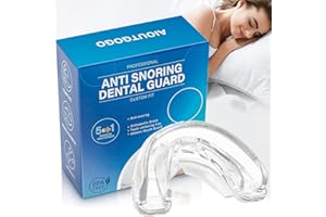 AIOUTGOGO Effective Anti Snoring Devices - Stop Snoring, Comfortable Snoring Mouthpiece, Ready to Use - Soft Snore Stopper, Snoring Aids for Men and Women,Reducing Snore to Imporve Sleep - Transparent