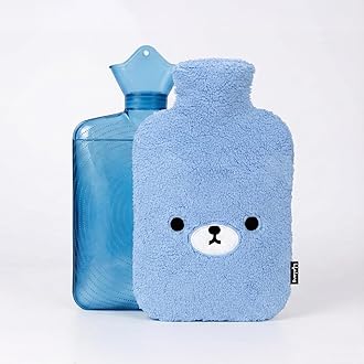 Lifelong 2000ml Hot Water Bottle with Cover | Hot Water Bag for Pain Relief, Period Cramp Comfort & Back, Feet Ache Relief with Soft Fur | Spill & Bur