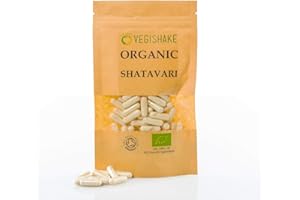 VEGISHAKE Organic Shatavari HPMC Capsules 800mg Racemosus Reproductive/Digestion Boost Hormone Libido Vegan Halal Kosher (90 Capsules)