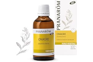 PRANAROM - Onagra - Aceite Vegetal 100% Bio - Oenothera Biennis - Obtenido por Primera Presión en Frío de Semillas de Onagra - Conviene a Todas las pieles - para las Uñas, el Cabello y la Piel - 50ml