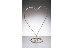 Sienna Glass Gold Heart Shaped Display Stand