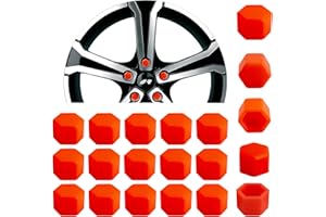 Simoni Racing CBR/17 Soft SIL Copribulloni Universali, Set Tappi Copribulloni Ruote Auto,Copridadi Ruota per Auto,Tappi Dadi Ruota Cerchione, Chiave 17 in Silicone Rosso