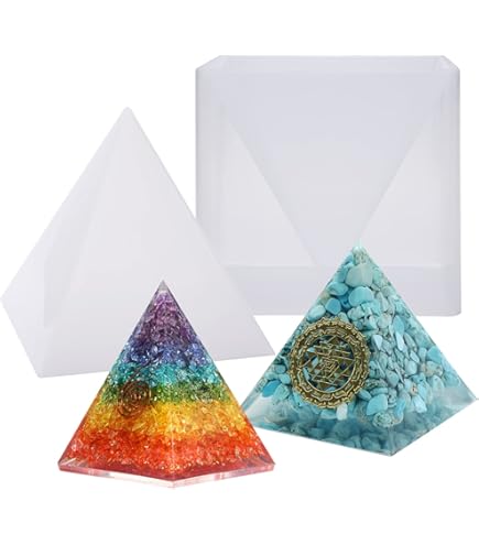 FineInno Stampo In Silicone Per Resina Orgonite | 2 Pezzi Per Ciondoli Merkaba E Chakra | Stampo Emisfero E Oblato Per Gioielli Fai Da Te