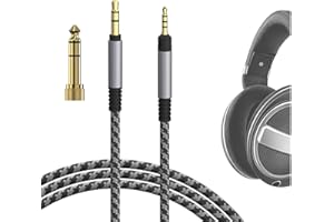 GEEKRIA Audio Cable Compatible with Sennheiser HD 620S/599SE/599/598SE/598SR/560S/400PRO/579/569/550/505, 1/8" (3.5mm) to 2.5mm Braided Nylon Replacement Cord (5.6 ft/1.7 m)