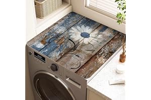 EUBSWA Antypoślizgowa nakładka na pralkę, 60 x 60 cm – nakładka z miękkiej pianki jako osłona na pralkę i suszarkę (kwiat)