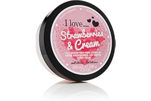 I Love Originals Strawberries & Cream Body Butter, Made With 87% Naturally Derived Ingredients Including Shea Butter & Coconut Oil For Soft & Hydrated Skin, Vegan-Friendly - 200ml