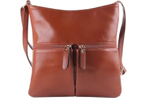 Syrads Bolso cruzado para mujer Bolso con múltiples bolsillos Bolso de viaje para mujer,marrón