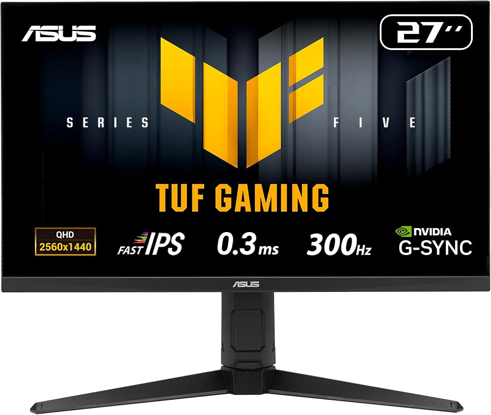 ASUS TUF Gaming VG27AQML5A 27 İnç 1440p 300Hz Fast IPS Gaming Monitör | ELMB Sync, 1ms, %95 DCI-P3, FreeSync Premium, Shadow Boost, Gaming AI, G-SYNC Compatible, DisplayHDR 400, PS5 ve Xbox için