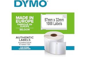 DYMO LW étiquettes autocollantes authentiques pour dossier suspendu | 32 mm x 57 mm | rouleau de 1000 étiquettes faciles à décoller | pour les étiqueteuses LabelWriter