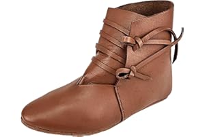 Vehi Mercatus Mittelalter Schuhe Dunkelbraun mit Ledersohle London