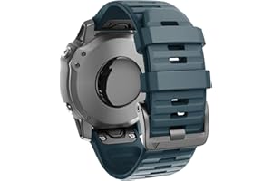 ANBEST Silikon Armbänder Kompatibel mit Fenix 6/Fenix 5/Fenix 6 Pro/Fenix 5 Plus Armband, Silikon Schnellverschluss mit Schraubschnalle Ersatzarmband für Forerunner 935/945(Stein)