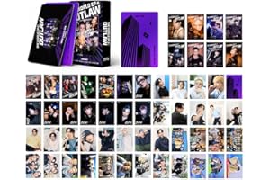 SAMSHINE Kpop Ateez Lomo Cards 55pcs Ateez 2023 - Biglietti fotografici Ateez The World EP.2: OUTLAW Ateez Mini Photo Cards Kpop Ateez Merch Photocard Set per fan (AT-outlaw)