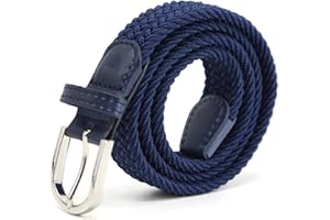 AnJuHoPa Elastyczny pasek dla dzieci, dla chłopców i dziewczynek, wielokolorowy pasek materiałowy, szerokość 2,5 cm, długość 80 cm, z metalową klamrą