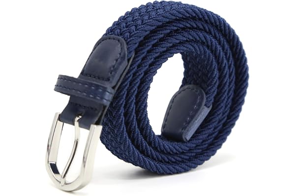 AnJuHoPa Ceinture élastique multicolore pour garçons et filles de 2,5 cm ou 3.0cm de large et 80 cm ou 100 de long à la mode et durable facile à utiliser