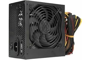 JUSTOP Black 700W Power Supply Unit ATX PSU With 120MM Quiet Fan, Active PFC Protection, 6x SATA, 1x 6+2 Pin PCI-E, 8-Pin 12V