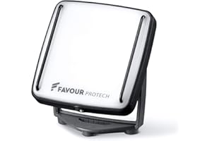 Favour Foco magnético con batería, foco LED con carcasa robusta, 515 lúmenes, batería recargable mediante USB, potente luz de trabajo, IP67, resistente al polvo y al agua