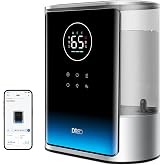 DREO 8 L Akıllı Nemlendirici, Sıcak ve Soğuk Buharlı, 80 Saat | ~56 m&sup2;, Hassas Nem Kontrol&uuml;, RGB Işık, 28 dB, Yatak Odası, Bi