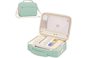 FINPAC Large Bible Cover w/Shoulder Strap, Carrying Book Case Church Bag Bible Protective w/Pen Slots and Zippered Pocket, Gift for Women Lady, Light Green