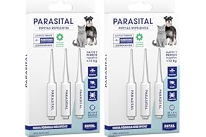 Zotal Parasital Pipetas Perros Pequeños y Gatos - hasta 10 kg - Pack 2 Blíster de 3 Pipetas (6 en Total) - Protección Pulgas, Garrapatas y Mosquitos - 3 a 6 Semanas por Pipeta - Resistente al Agua -