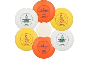 HIAARO Discgolf, set – förare, mellanklass och putterskivor för utomhus och trädgård, PDGA-godkänd Frisbee Golf startset ..