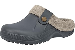 ChayChax Damen Clogs Gefüttert Herren Winter Hausschuhe Wasserdicht Warme Pantoffeln Plüsch Pantoletten rutschfeste Outdoor Winterschuhe