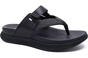 ONCAI Mens Orthopedic Flip Flops Men's Walking Sandals with Arch Support Sport Recovery Sandal for Man size 6-13