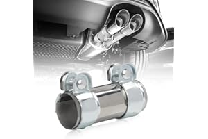 LALAGO Auspuffschelle Edelstahl Rohrverbinder Ø 45mm / L: 125mm, Doppelschelle Auspuffrohrklemme, Auspuff Schelle Rohrverbinder (Ø 45mm / L: 125mm)