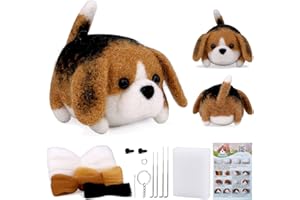 NAMOON Needle Felting Kit, Animals Needle Felting Set, DIY Wool Materials Set with Tool and Instruction for Craft Project and Beginners