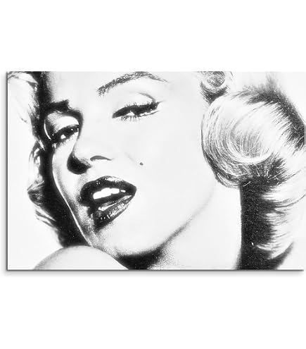 Marilyn Monroe Kunstdruck Din A4 – Schwarz-weiß Pop Art, Ungerahmt, Auf 230g/m² Mattem Fotopapier