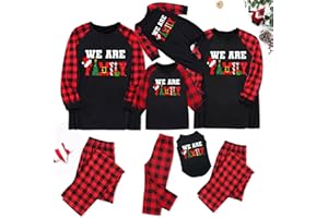 WOOD MEETS COLOR Weihnachtspyjamas für die Familie, Familienurlaubspyjamas im Set, Weihnachtspyjamas für Paare