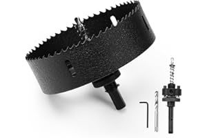 MOXPIFY Lochsäge 155mm,Bi-Metall Lochsägen mit SDS plus-Schaft und Sechskant-Schaft Set Bohrkrone für Holz, Rigips, Dünne Metalle, Kunststoffe