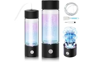 LOZLTX 2025 Upgraded Hydrogen Water Bottle【8-Hour Hydrogen Lock】【6000+ PPB Viscosity】 100% Leak Proof Hydrogen Water Bottle- PEM/SPE Technology Hydrogen Water Bottle Black 0