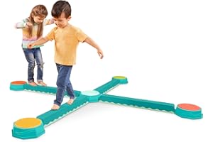 B. toys - Jeu d'équilibre et de Construction - Poutre d'équilibre pour Enfants - 5 Coussins sensoriels et 8 poutres - 3 Ans et +