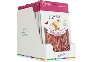 DOKAS Snack sans céréales de qualité supérieure pour Chien - en Filet de Poitrine de Canard