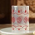 Ein Sof Designer OM Borosilicate Glass Cover Only for Akhand Diya - Large Size Deepam Diyas & Tea Lights Glass Holder -3 inches Width, 4 inches Height