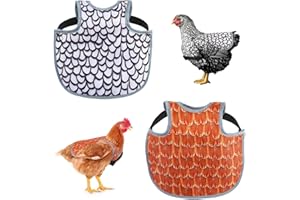 PYEUIFT 2 Stück Hühnersattel Für Hennen - Warnweste für Hühner - Adjustierbarer Schutzschürze Wasserdicht Hühnerbekleidung, Tierschutz Flügelprotektor Für Geflügelhaltung Stall & Auslauf