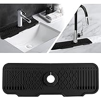 Tapis Anti-éclaboussures En Silicone Pour évier De Cuisine – Garde Votre Plan De Travail Sec Et Propre (Gris)